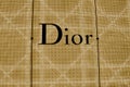 Illuminated Dior store sign