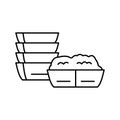 dip fondue line icon vector illustration Royalty Free Stock Photo