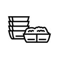 dip fondue line icon vector illustration Royalty Free Stock Photo