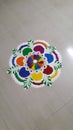 Dipawali Rangoli inside the house room