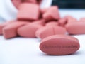 Diphenhydramine pills drugs Royalty Free Stock Photo