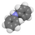 Diphenylamine antioxidant molecule. Used to prevent apple scald. 3D rendering. Atoms are represented as spheres with conventional