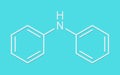 Diphenylamine antioxidant molecule. Used to prevent apple scald. Skeletal formula.