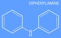 Diphenylamine antioxidant molecule. Used to prevent apple scald. Skeletal formula.