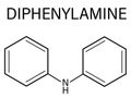 Diphenylamine antioxidant molecule. Used to prevent apple scald. Skeletal formula.