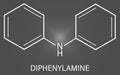 Diphenylamine antioxidant molecule. Used to prevent apple scald. Skeletal formula.