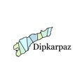 Dipkarpaz city of Turkey. Map vector illustration, Graphic Element Illustration Template Design Royalty Free Stock Photo