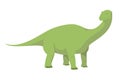 Diplodocus vector illustration isolated in white background Royalty Free Stock Photo