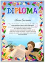 Diploma blank tenplate Royalty Free Stock Photo