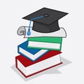 Diploma Books Royalty Free Stock Photo