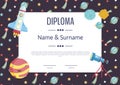 Diploma Cartoon Vector Template