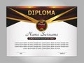 Diploma or certificate. Reward. Winning the competition. Award w
