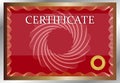 Diploma Certificate template with red border