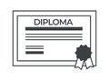 Diploma of degree obtaining, certificate for university student graduation