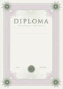 Diploma / ÃÂ¡ertificate award template. Pattern