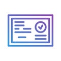 Diploma gradient icons. perfect for university, school, and study. editable stroke, suitable for websites, UI and interfaces Royalty Free Stock Photo