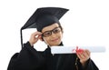 Diploma graduating little student kid Royalty Free Stock Photo