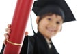 Diploma graduating little student kid Royalty Free Stock Photo
