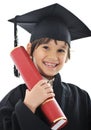 Diploma graduating little student kid Royalty Free Stock Photo