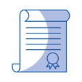 Diploma graduation isolated icon