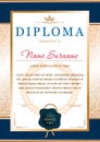 Diploma in the official, solemn, chic, Royal style