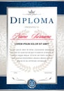 Diploma in the official, solemn, elegant, Royal style