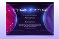 Diploma planets in space, astronomy certificate