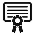 Diploma tech memory icon simple vector. Function data