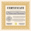 Diploma template. Good design. With complex background. Customizable, Easy to edit and change colors. Orange color. EPS10