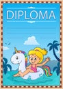 Diploma template image 4 Royalty Free Stock Photo