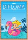 Diploma template image 3 Royalty Free Stock Photo