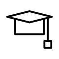 Diploma thin line vector icon