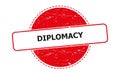 diplomacy stamp on white Royalty Free Stock Photo