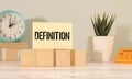 word DEFINITION on cement table for your desing, concept Royalty Free Stock Photo