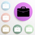 diplomat badge color set. Simple glyph, flat vector of web icons for ui and ux, website or mobile application