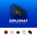 Diplomat icon in different style Royalty Free Stock Photo