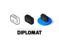 Diplomat icon in different style Royalty Free Stock Photo