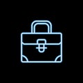 diplomat line icon in neon style. One of Headhunting, HR collection icon can be used for UI, UX