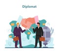 Diplomat profession. Idea of international relations and government