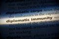 Diplomatic immunity Royalty Free Stock Photo
