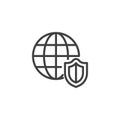 Diplomatic Shield line icon