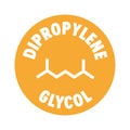 Dipropylene glycol sticker for product package