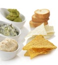 Dips With Chips And Toasts Royalty Free Stock Photo