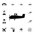 Dipterous aircraft icon. Detailed set of Airport icons. Premium quality graphic design sign. One of the collection icons for websi Royalty Free Stock Photo