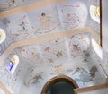 Ceiling of Deir Rafat or Shrine of Our Lady Queen of Palestine - Catholic monastery Royalty Free Stock Photo