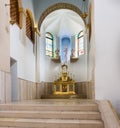 Interiors of Deir Rafat or Shrine of Our Lady Queen of Palestine - Catholic monastery in central Israel Royalty Free Stock Photo