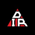 DIR triangle letter logo design with triangle shape. DIR triangle logo design monogram. DIR triangle vector logo template with red Royalty Free Stock Photo