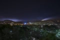 Dire Dawa, Ethiopia at night with lightning Royalty Free Stock Photo