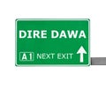 DIRE DAWA road sign isolated on white Royalty Free Stock Photo