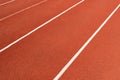 Direct athletics Running track at Sport Stadium Royalty Free Stock Photo